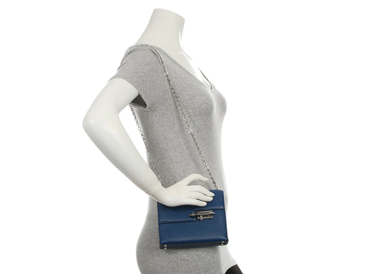 Hermès Mini Bleu Chèvre Verrou - Image 10