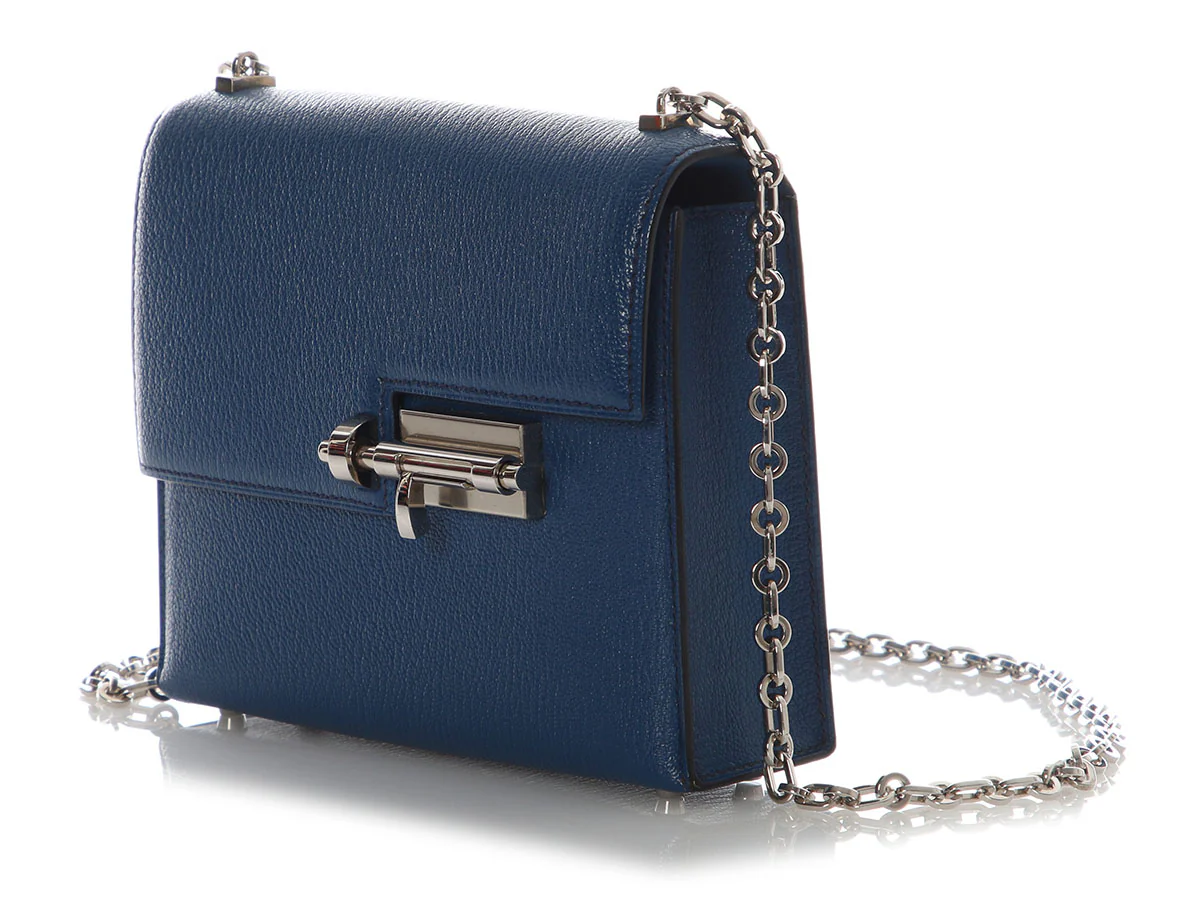 Hermès Mini Bleu Chèvre Verrou - Image 3