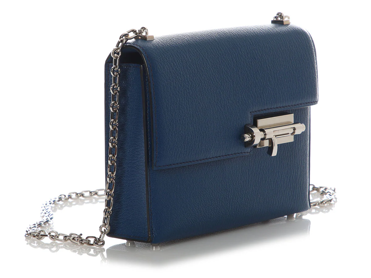 Hermès Mini Bleu Chèvre Verrou - Image 5