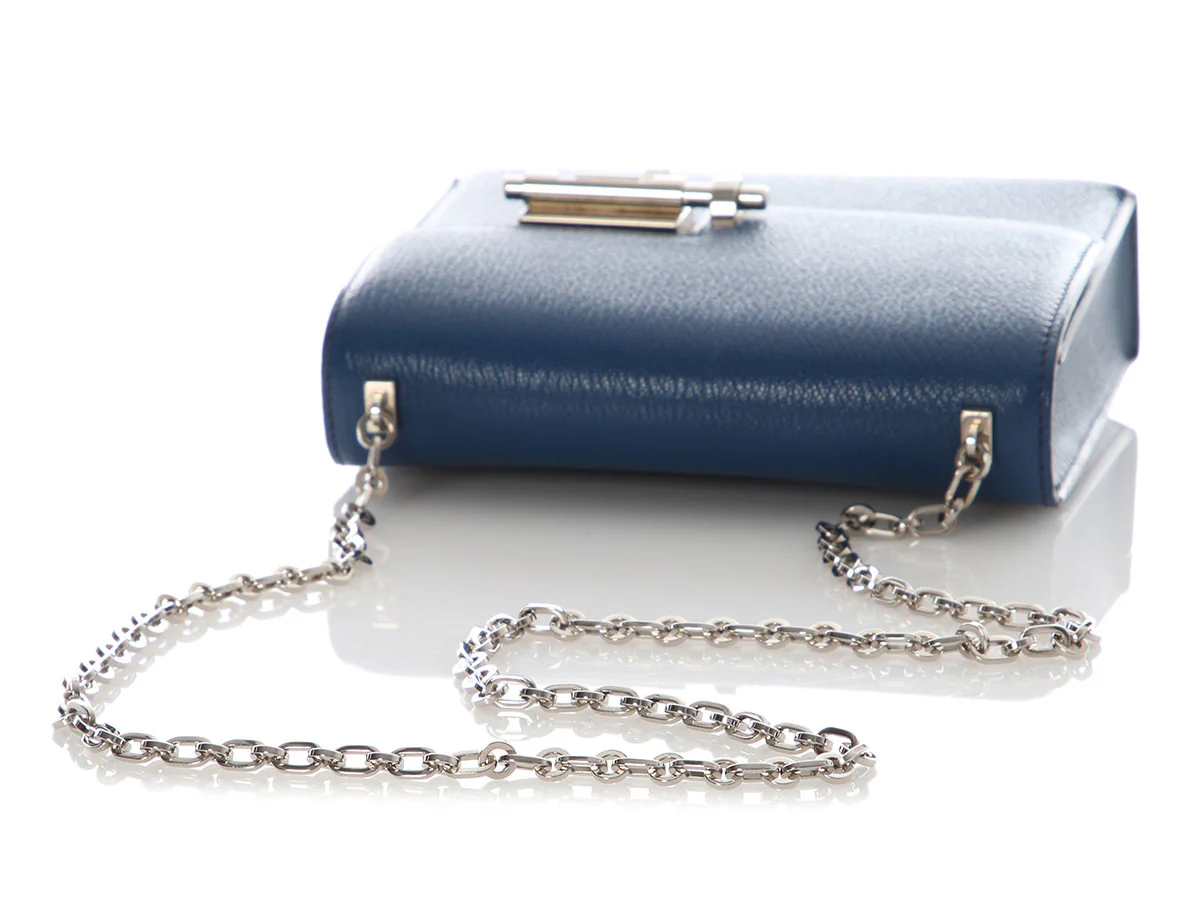 Hermès Mini Bleu Chèvre Verrou - Image 7