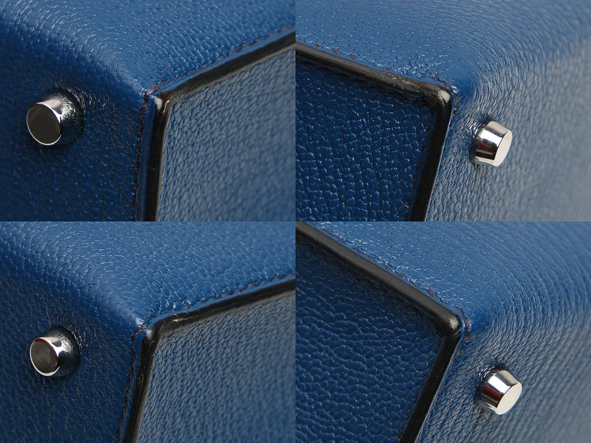 Hermès Mini Bleu Chèvre Verrou - Image 8