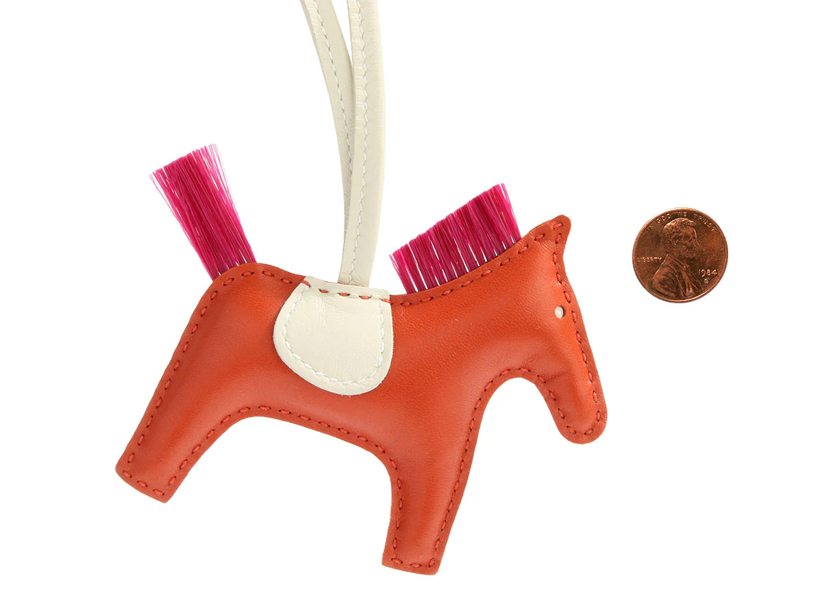 Hermès Cornaline Lambskin and Horsehair Rodeo PM - Image 4