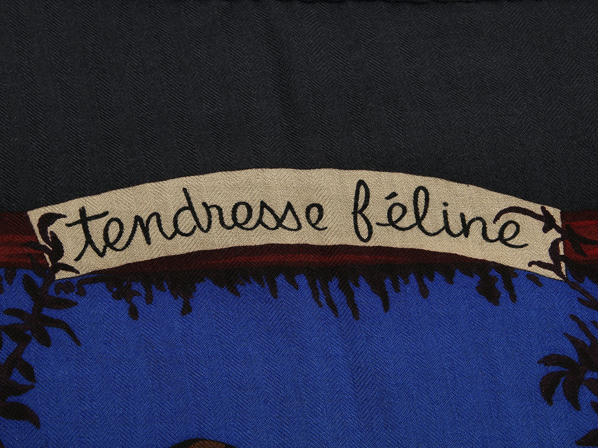 Hermès Tendresse Féline Cashmere Silk Shawl 140cm - Image 2