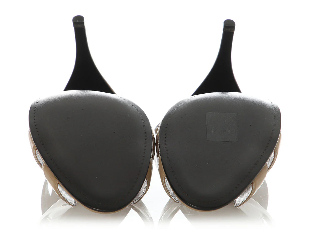 Hermès Beige Patent Night Slingback Sandals - Image 6