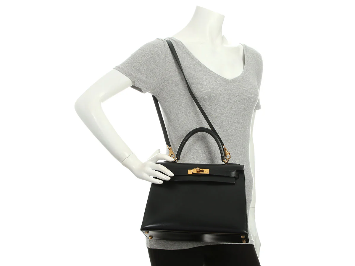 Hermès Black Box Calfskin Kelly 28 - Image 11