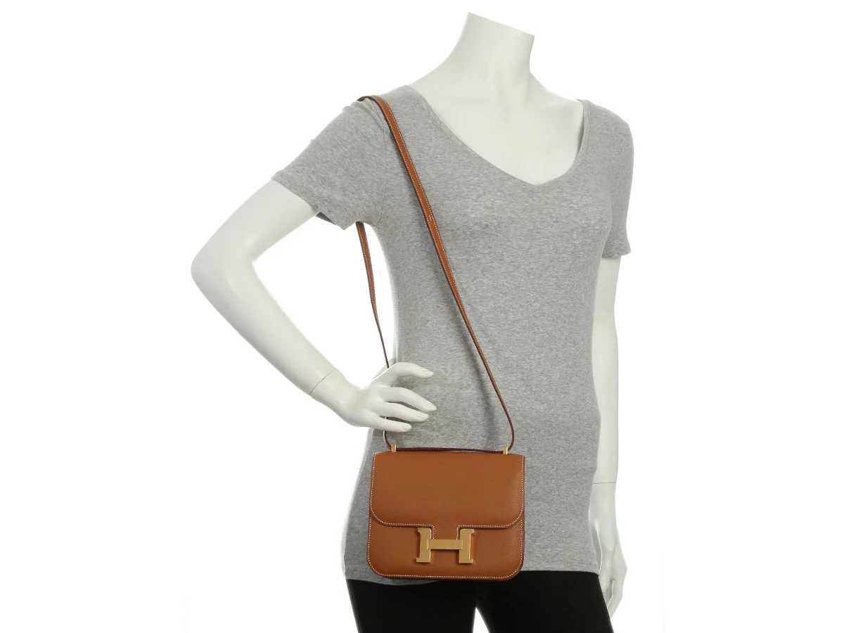 Hermès Gold Epsom Constance Mirror 18 - Image 12