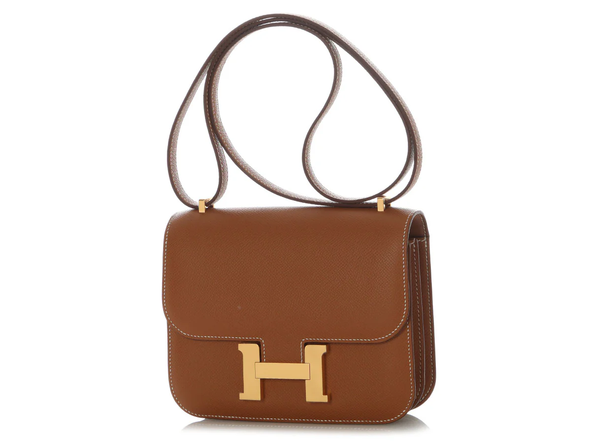 Hermès Gold Epsom Constance Mirror 18 - Image 3