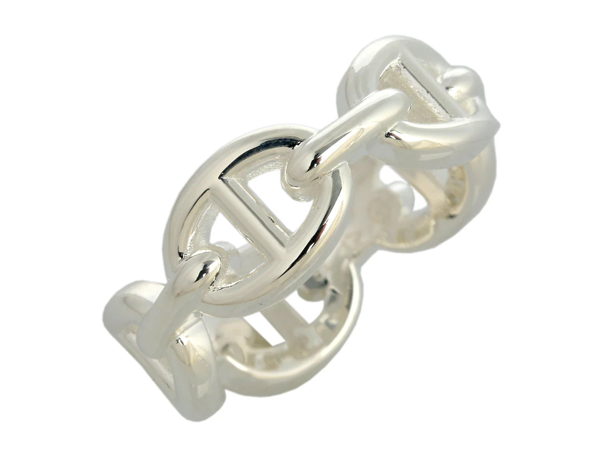 Hermès Sterling Silver Chaîne d’Ancre Enchaînée Ring