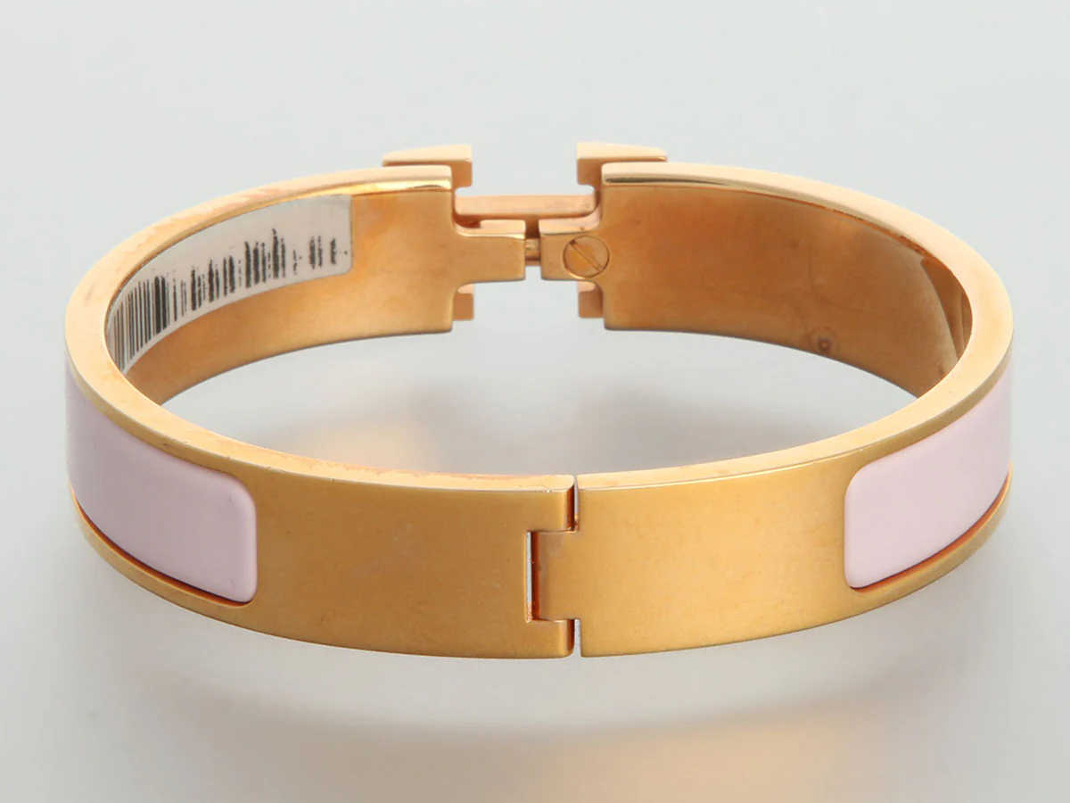 Hermès Narrow Rose Dragée Clic-Clac Bracelet - Image 4