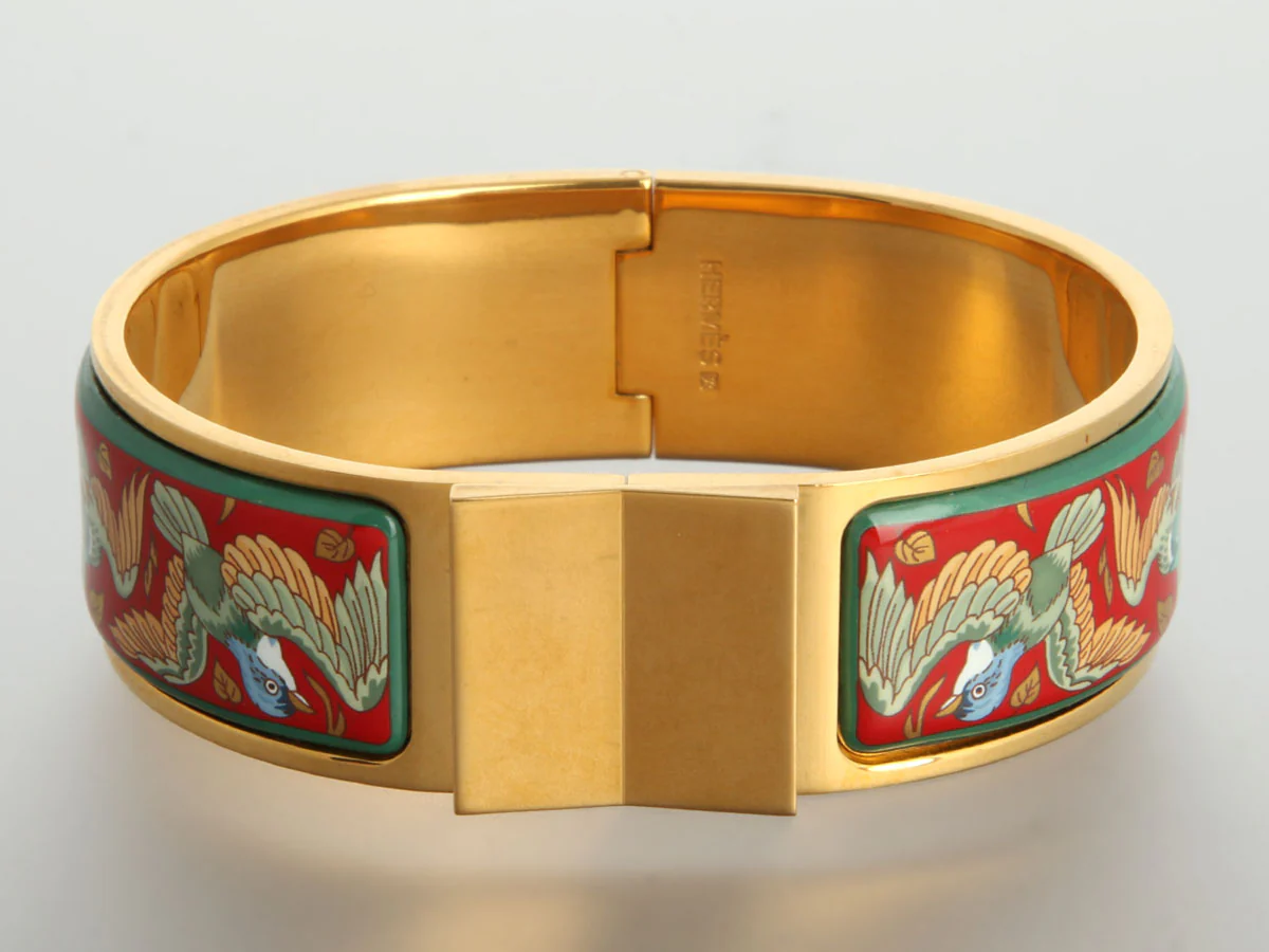 Hermès Wide Les Intrus Birds Bangle - Image 2