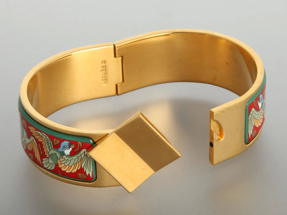 Hermès Wide Les Intrus Birds Bangle - Image 5