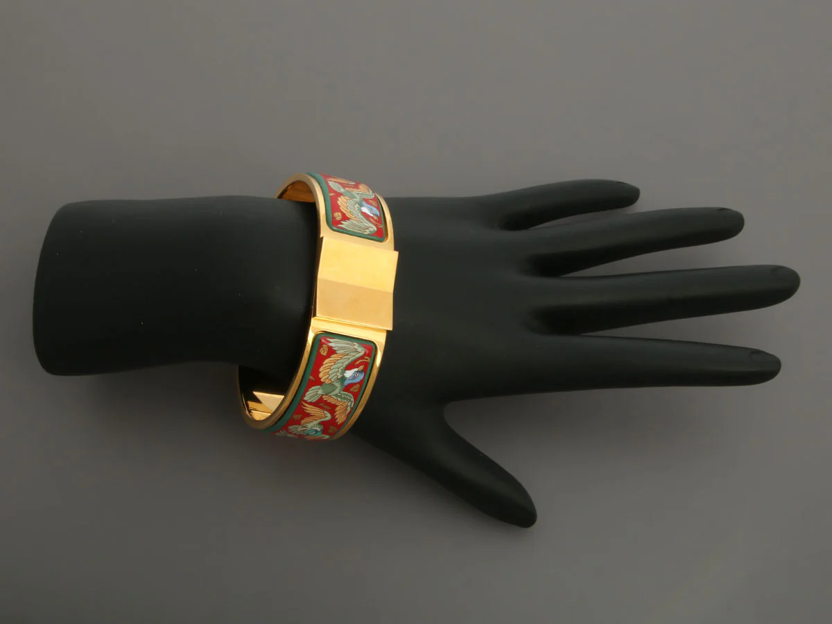 Hermès Wide Les Intrus Birds Bangle - Image 6