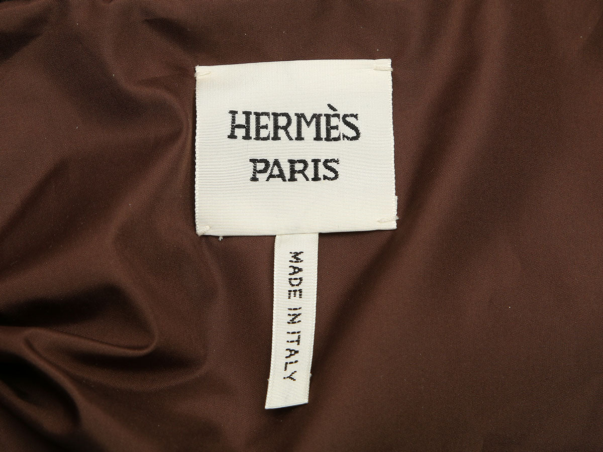Hermès Orange Calfskin Puffer Down Jacket - Image 7
