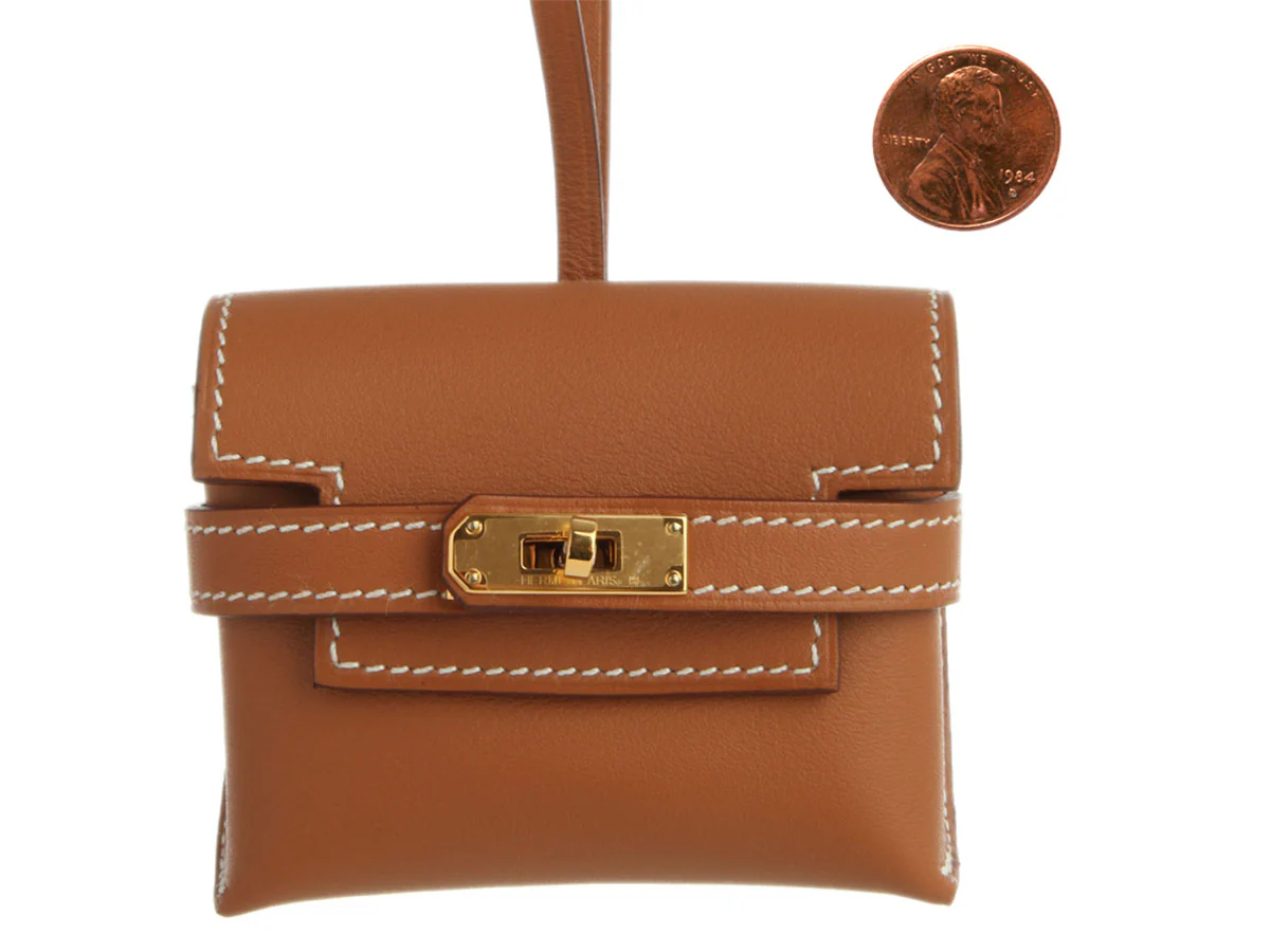 Hermès Gold Swift Kelly Festival Bag Charm - Image 6