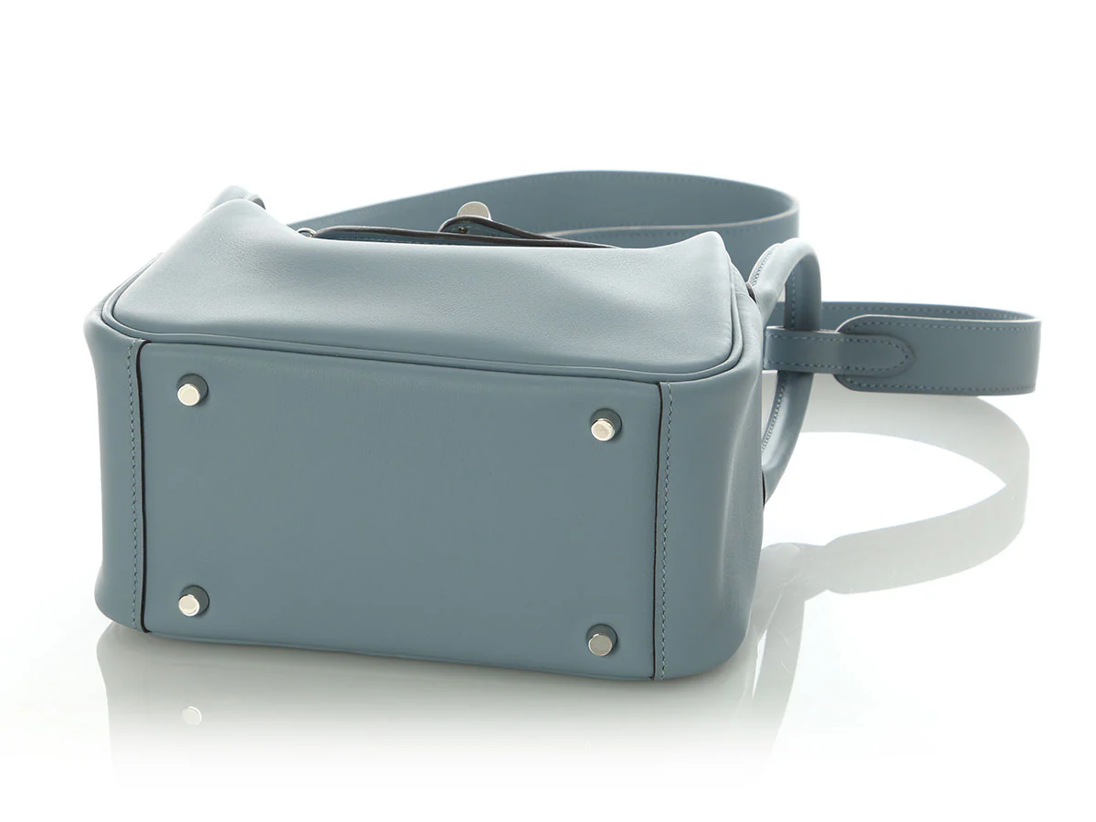 Hermès Mini Bleu Lin Swift Lindy 20 - Image 6