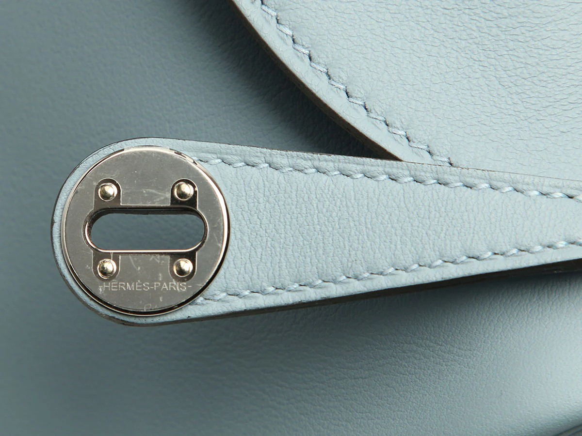 Hermès Mini Bleu Lin Swift Lindy 20 - Image 9