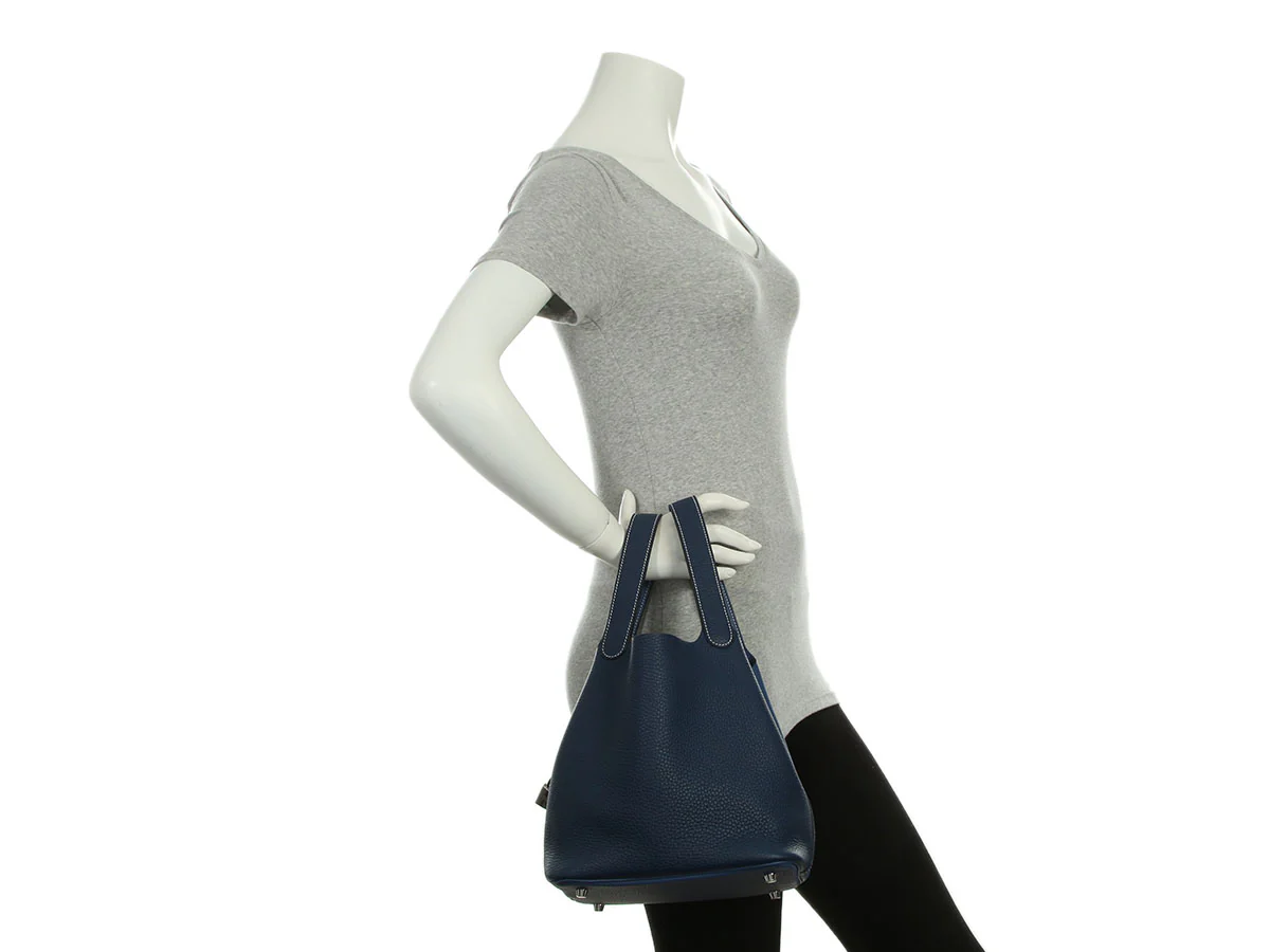 Hermès Bleu Brighton and Bleu Saphir Clémence Picotin 22 - Image 10