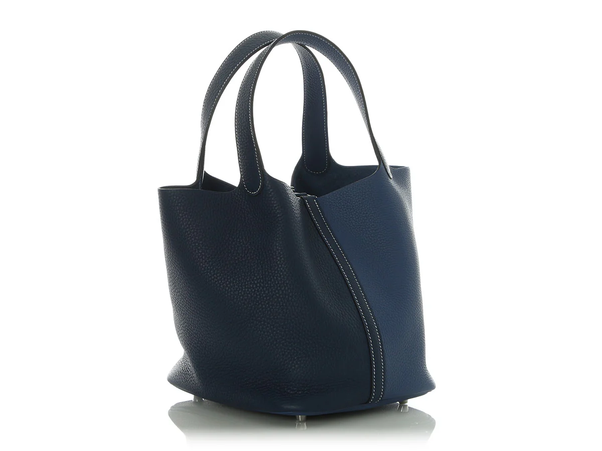 Hermès Bleu Brighton and Bleu Saphir Clémence Picotin 22 - Image 3