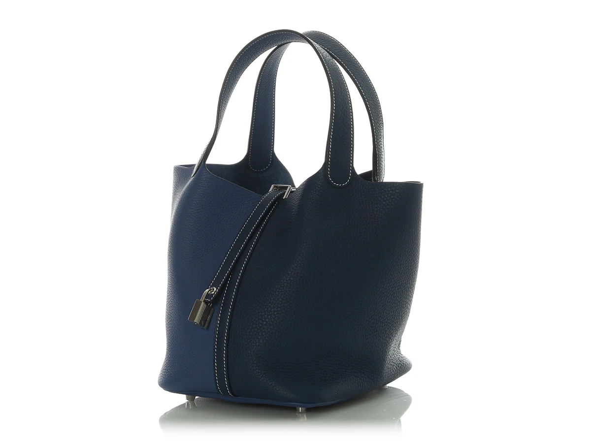 Hermès Bleu Brighton and Bleu Saphir Clémence Picotin 22 - Image 5