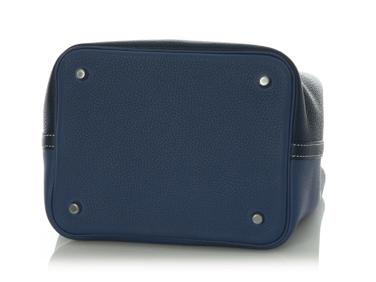 Hermès Bleu Brighton and Bleu Saphir Clémence Picotin 22 - Image 6