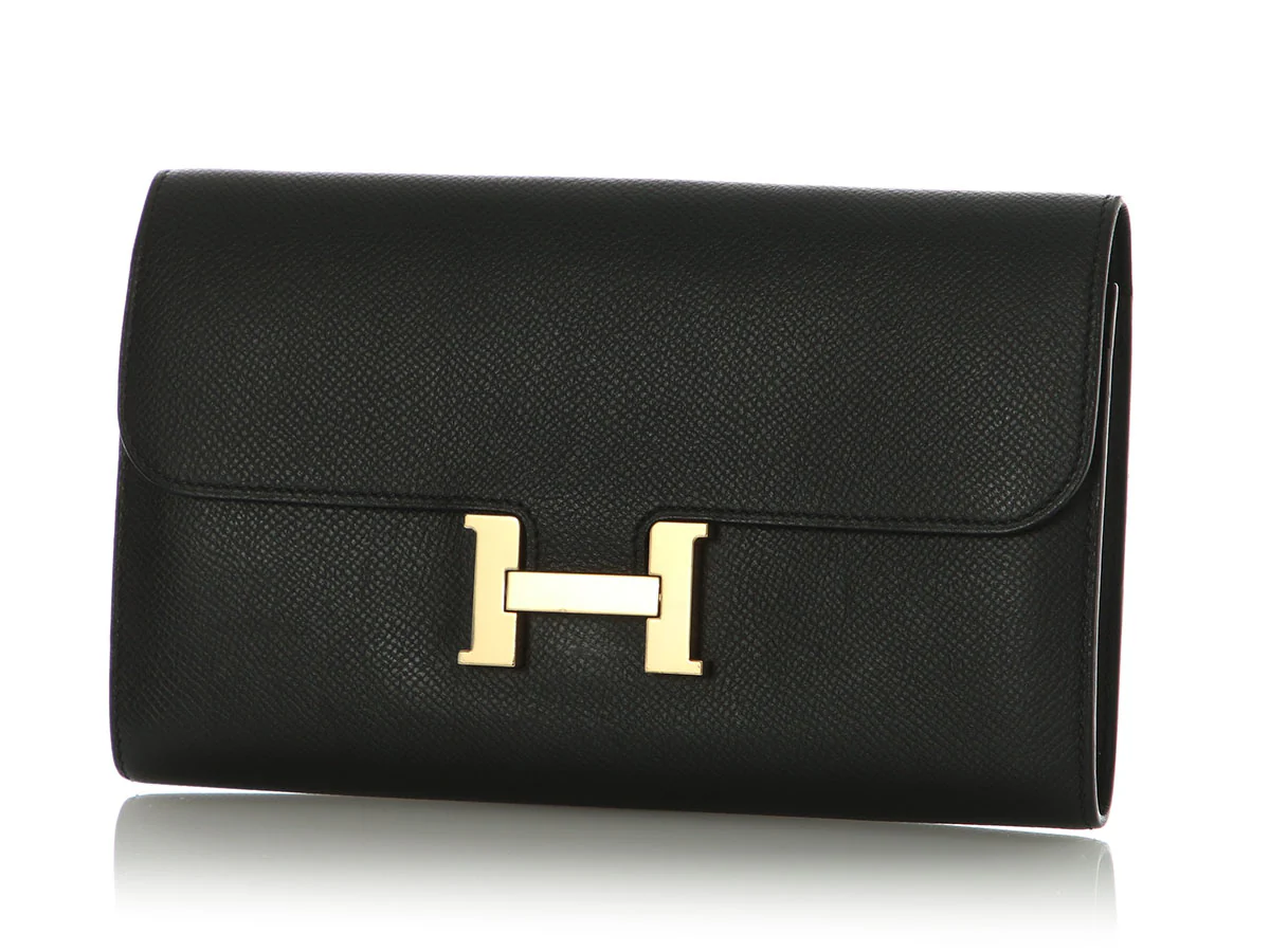 Hermès Black Epsom Constance Long Wallet - Image 2