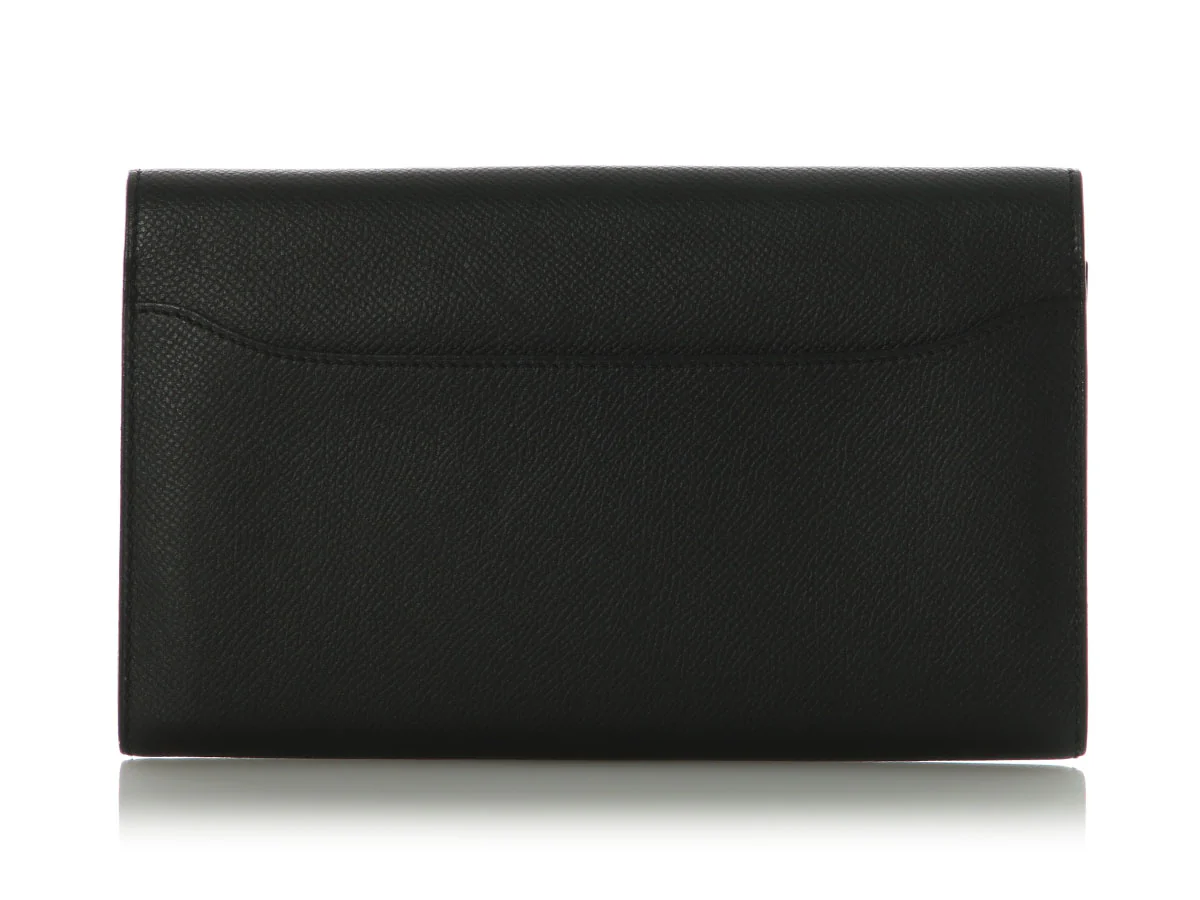 Hermès Black Epsom Constance Long Wallet - Image 4