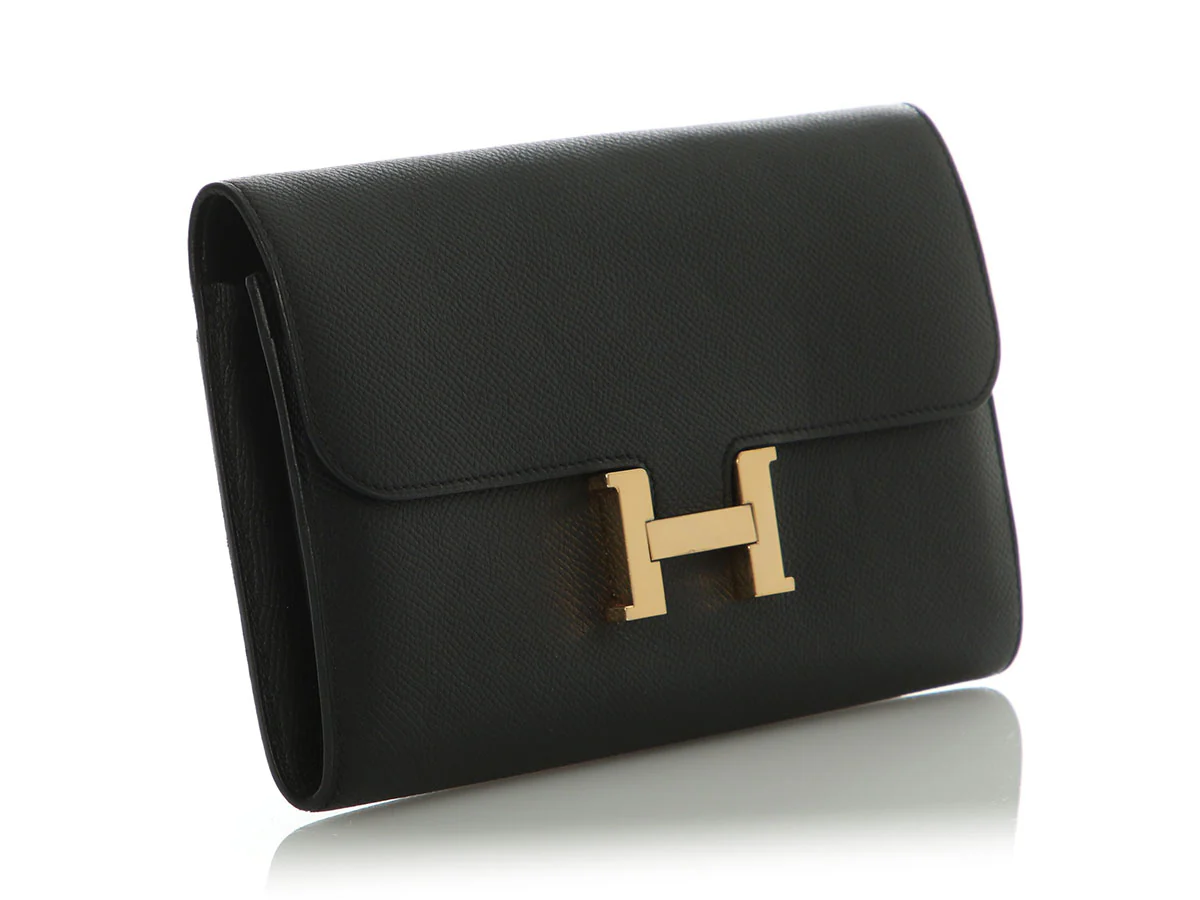 Hermès Black Epsom Constance Long Wallet - Image 5