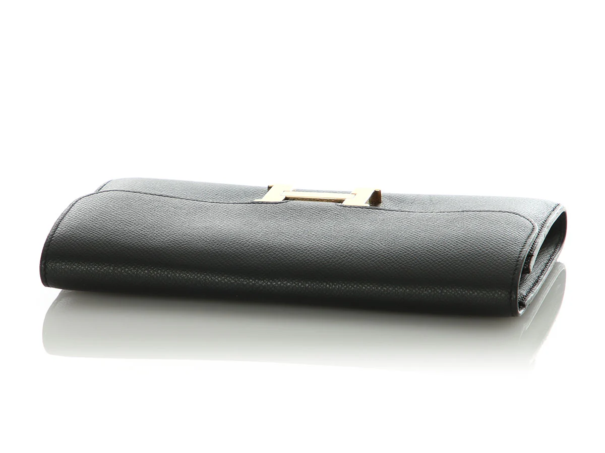 Hermès Black Epsom Constance Long Wallet - Image 7