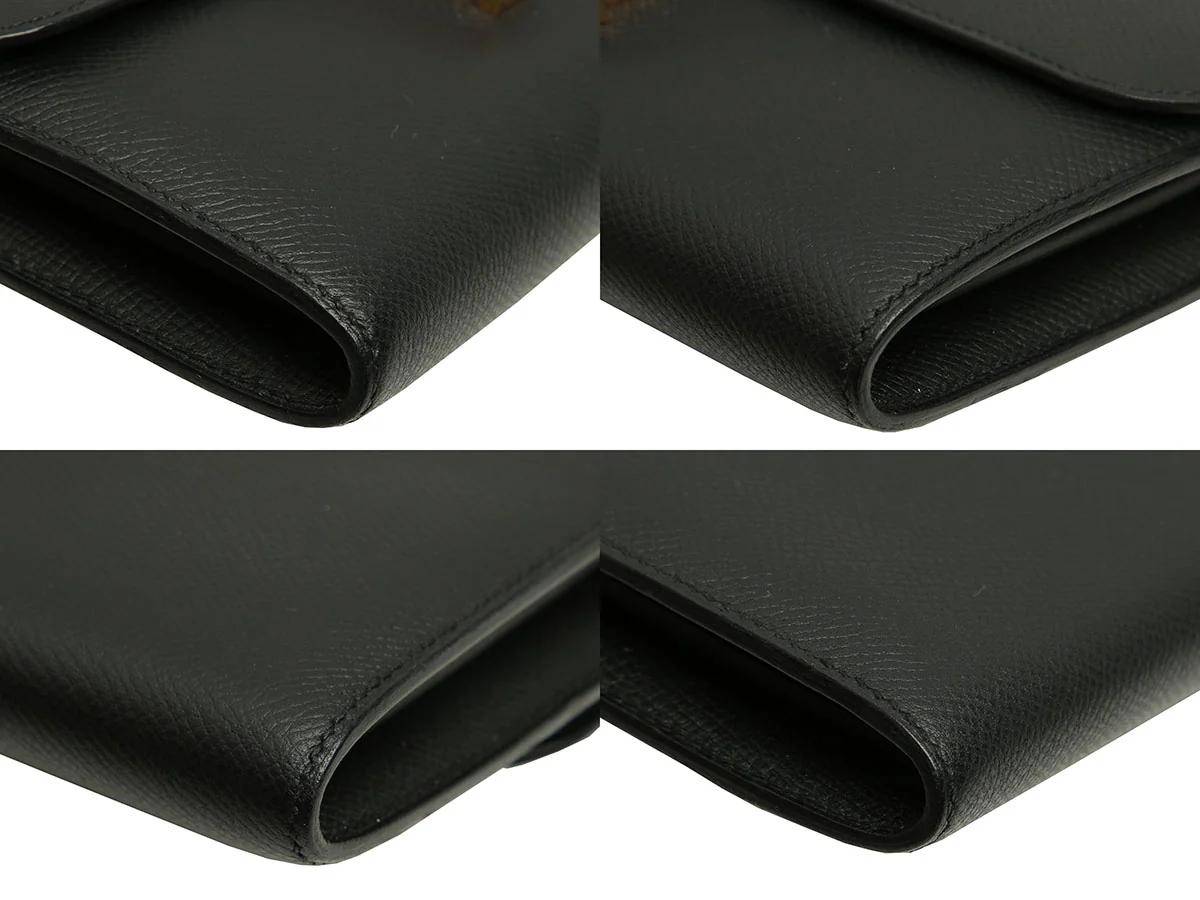 Hermès Black Epsom Constance Long Wallet - Image 8