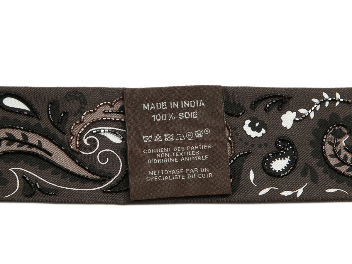 Hermes Guepard Bandana Franges Cuir Twilly - Image 3