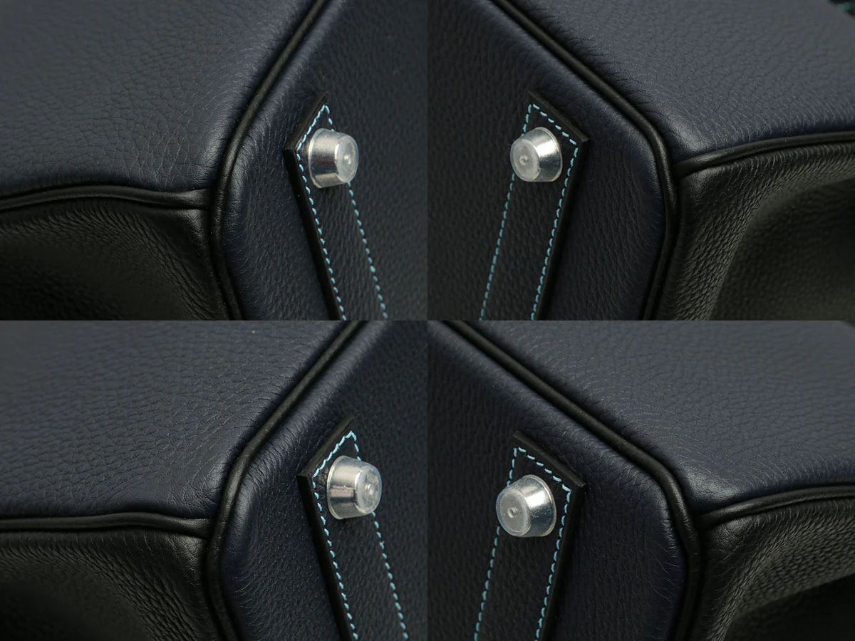 Hermès SO Bleu Nuit and Black Togo Birkin 40 - Image 8