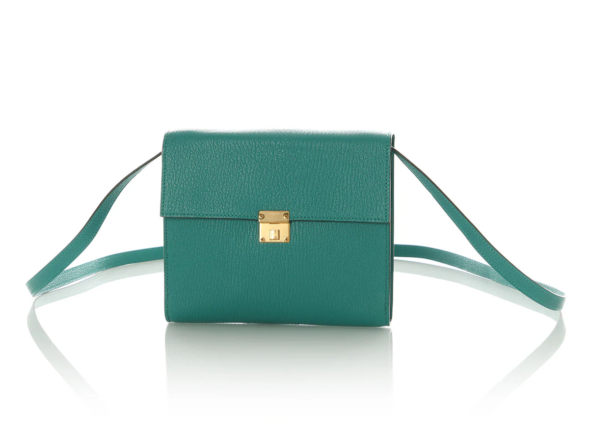 Hermès Green Chèvre Clic 16 Crossbody - Image 2