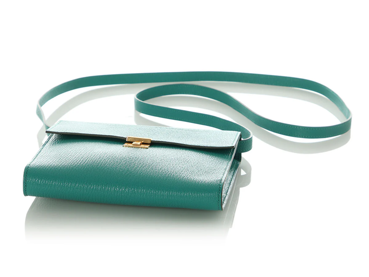 Hermès Green Chèvre Clic 16 Crossbody - Image 6