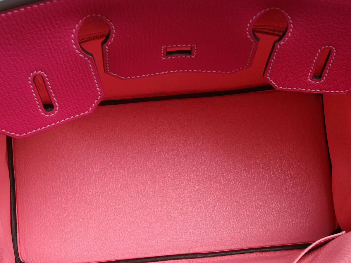 Hermès SO Rose Shocking and Rose Confetti Chèvre Birkin 30 - Image 10