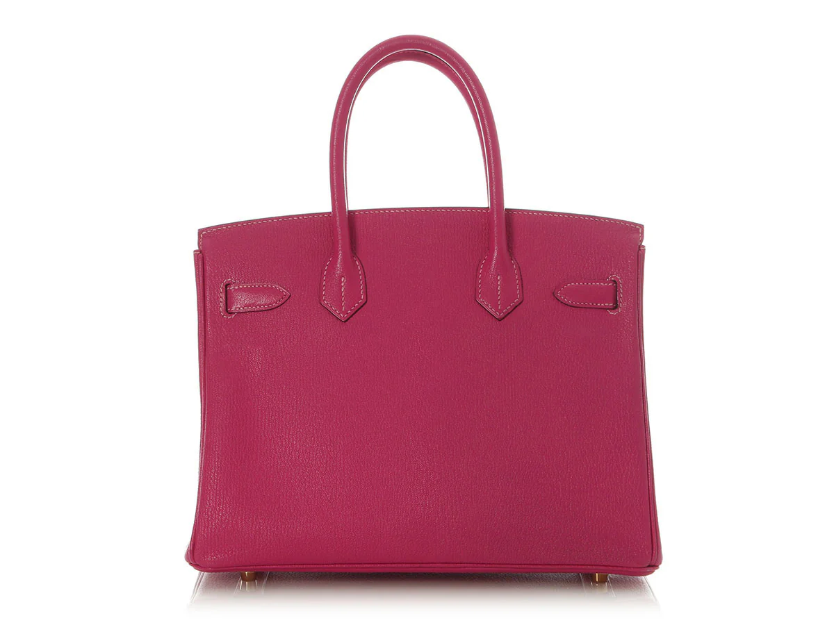 Hermès SO Rose Shocking and Rose Confetti Chèvre Birkin 30 - Image 4