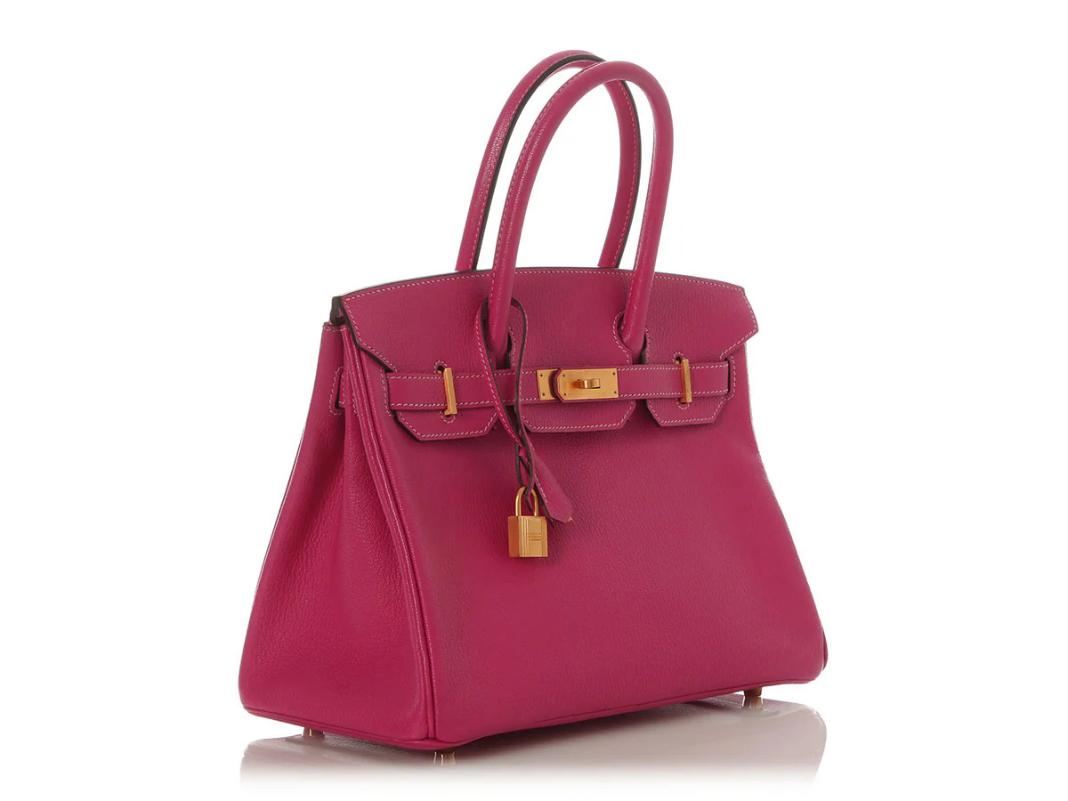 Hermès SO Rose Shocking and Rose Confetti Chèvre Birkin 30 - Image 5