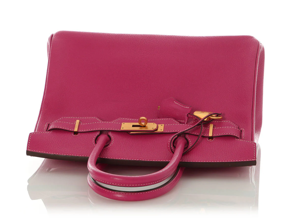Hermès SO Rose Shocking and Rose Confetti Chèvre Birkin 30 - Image 7