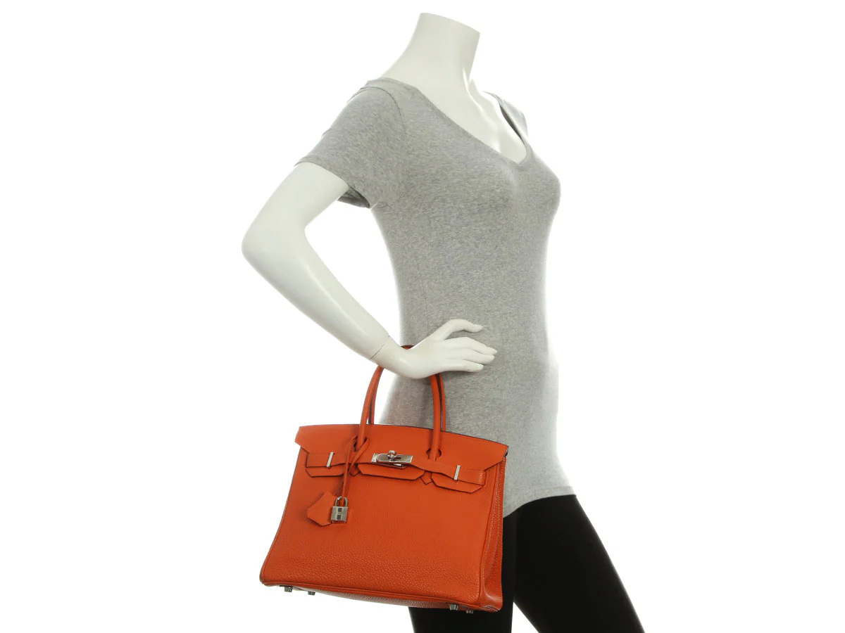 Hermès Orange Togo Birkin 30 - Image 11