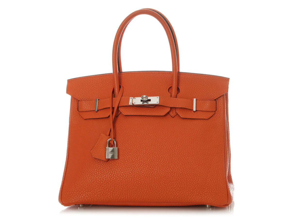 Hermès Orange Togo Birkin 30 - Image 2