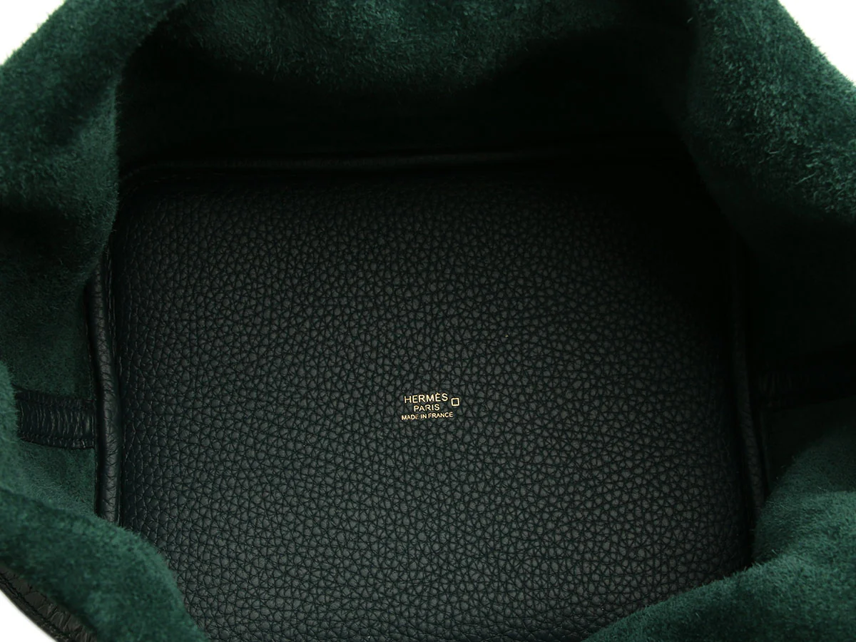 Hermès Vert Cypress Cleménce and Alligator Picotin Touch 22 - Image 10