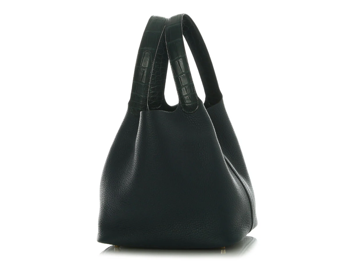 Hermès Vert Cypress Cleménce and Alligator Picotin Touch 22 - Image 3