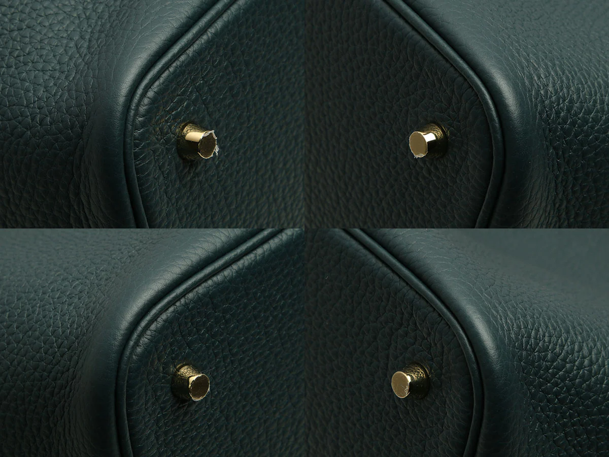 Hermès Vert Cypress Cleménce and Alligator Picotin Touch 22 - Image 9