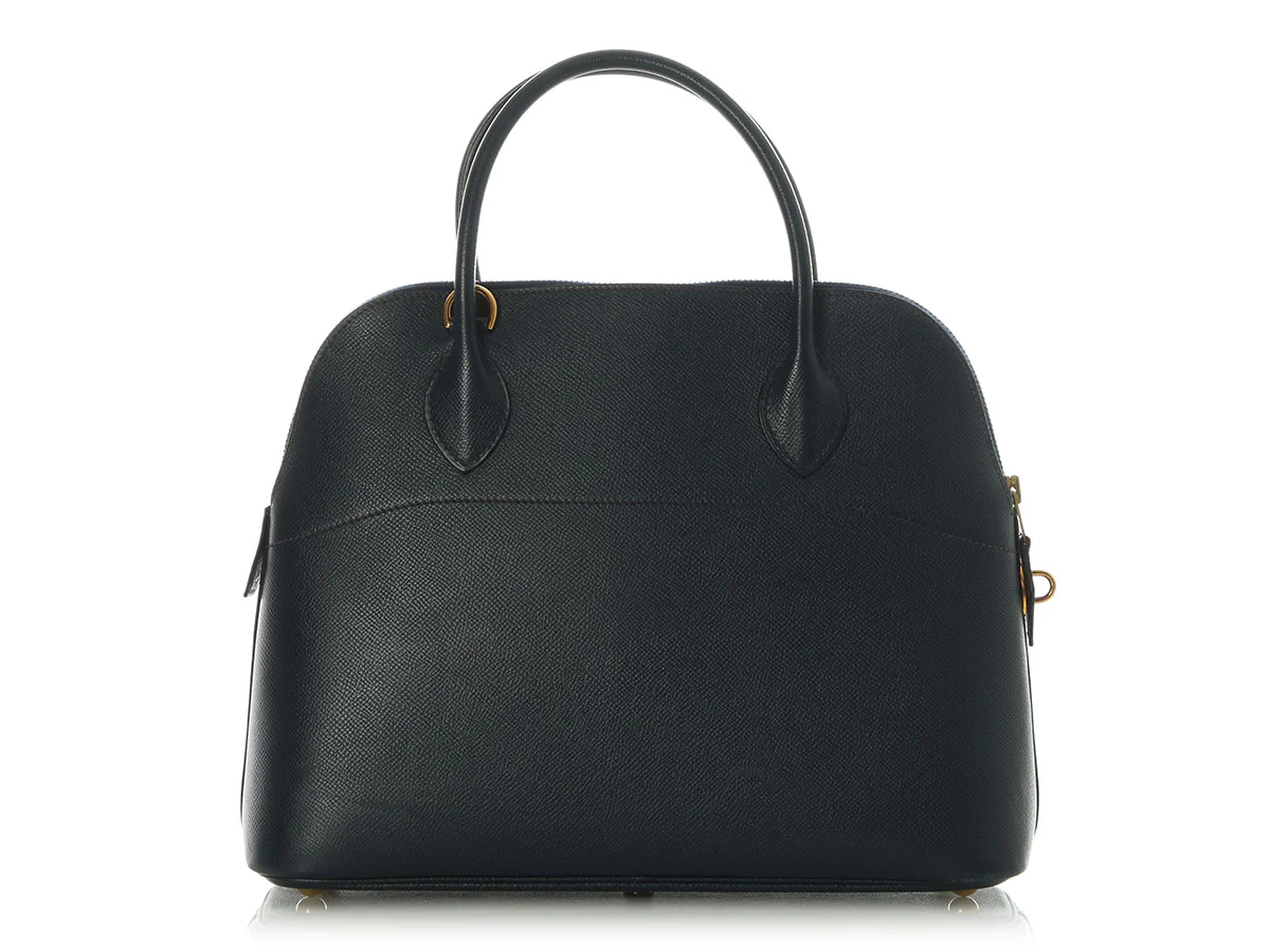 Hermès Vintage Navy Epsom Bolide 35 - Image 4