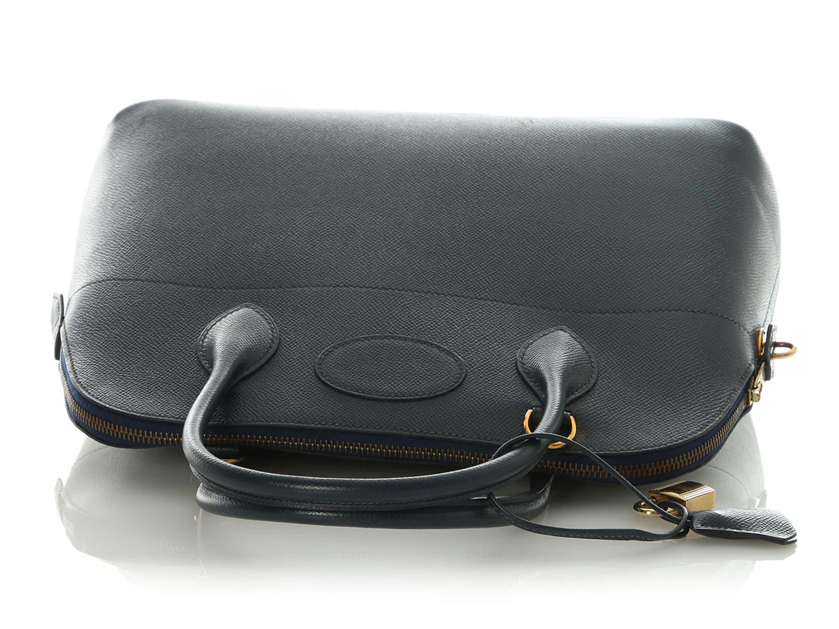 Hermès Vintage Navy Epsom Bolide 35 - Image 7
