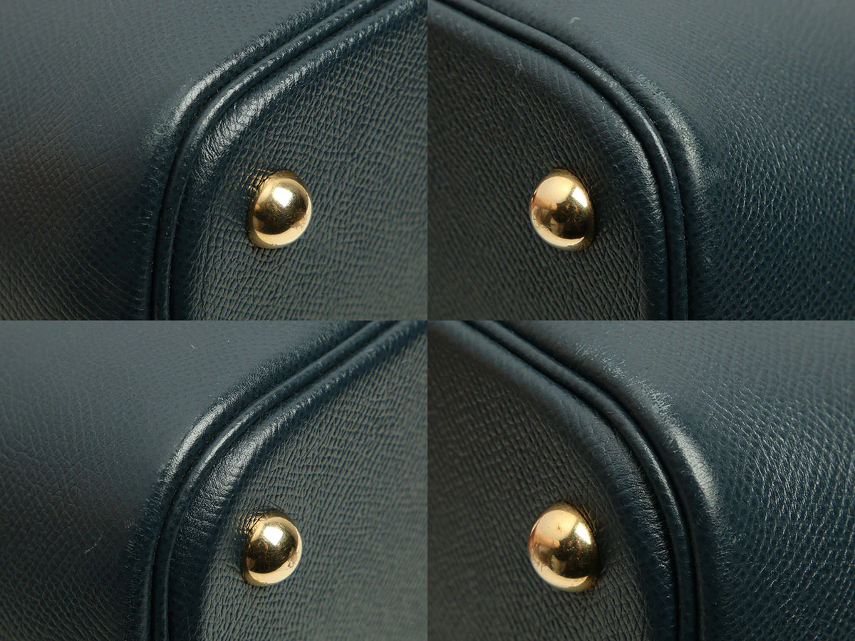 Hermès Vintage Navy Epsom Bolide 35 - Image 8
