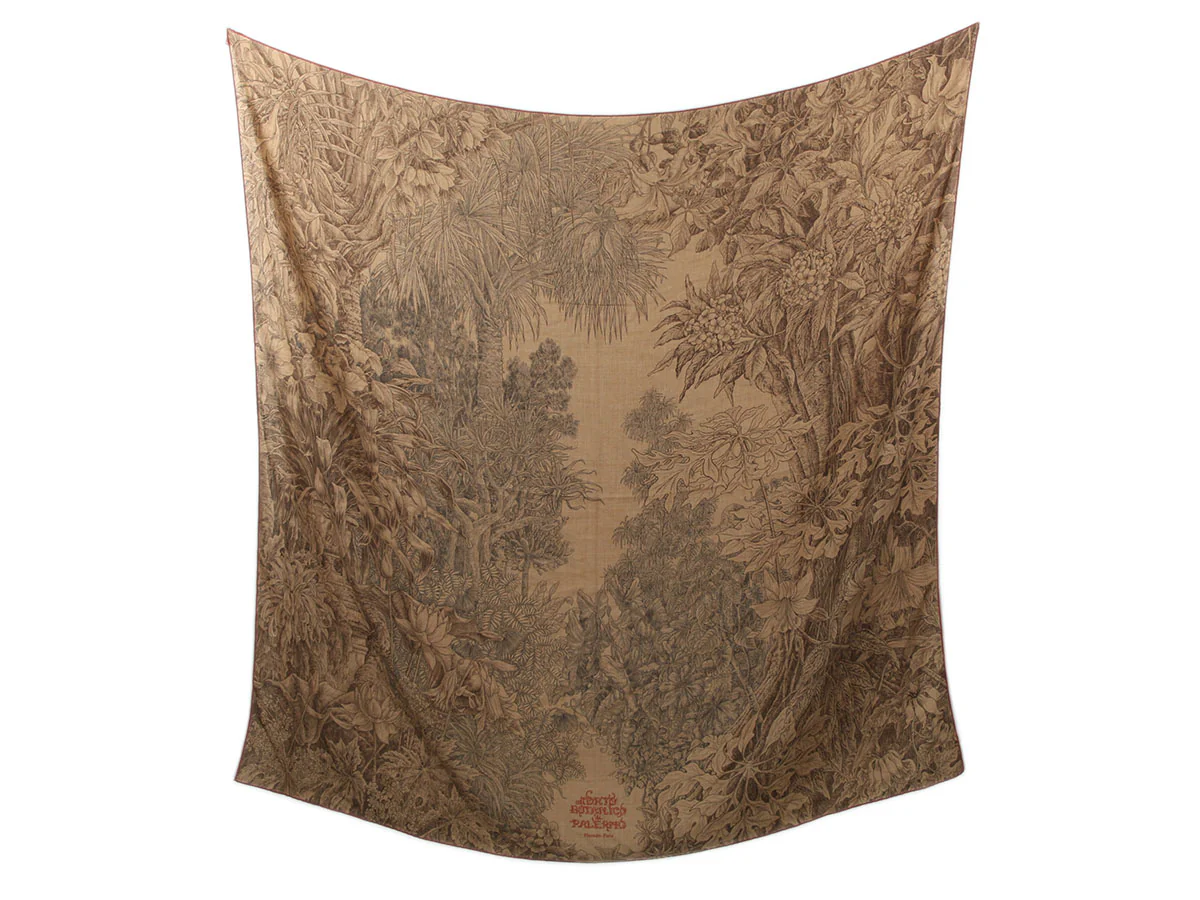 Hermès All'Orto Botanico di Palermo Cashmere Silk Shawl 140cm
