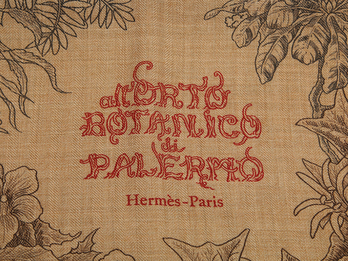 Hermès All'Orto Botanico di Palermo Cashmere Silk Shawl 140cm - Image 2