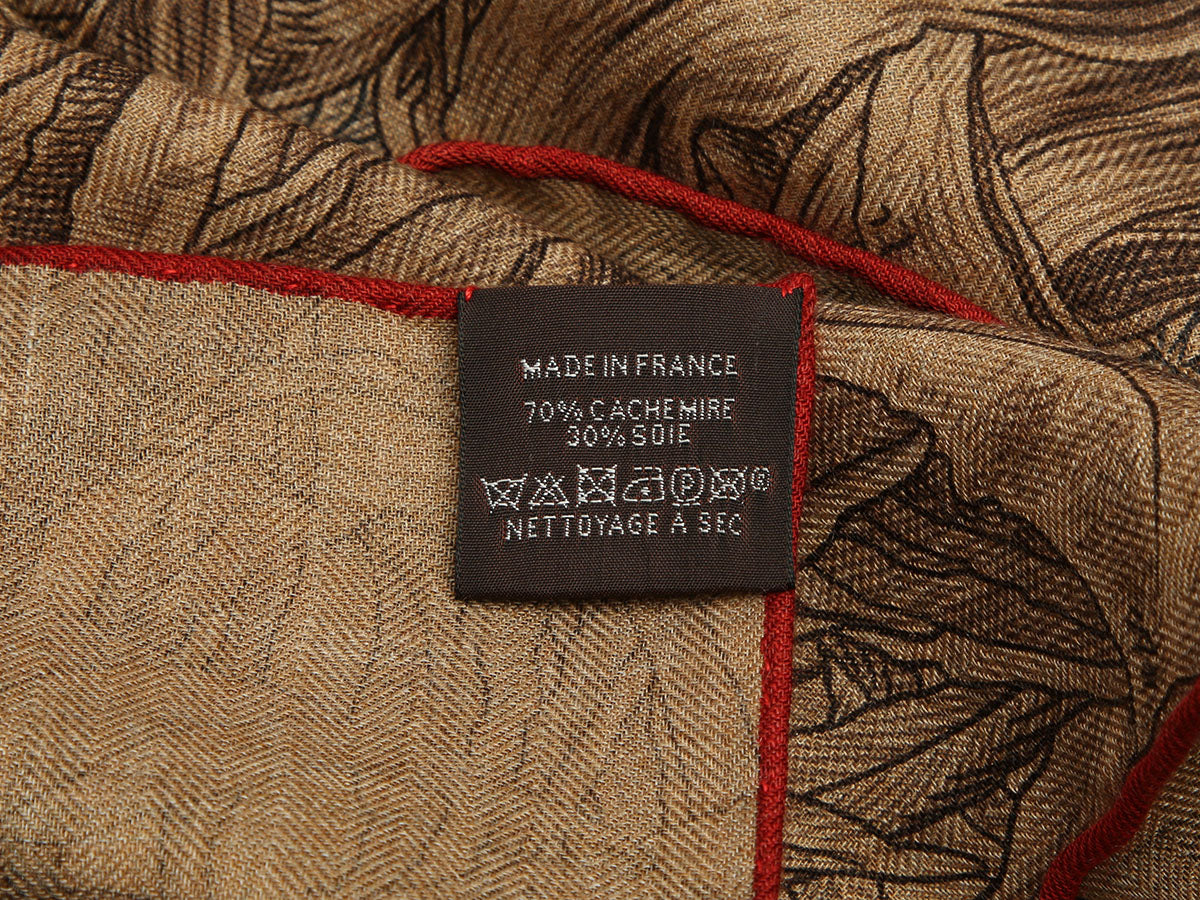 Hermès All'Orto Botanico di Palermo Cashmere Silk Shawl 140cm - Image 3