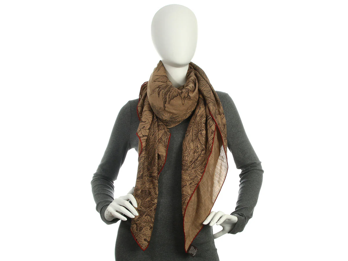 Hermès All'Orto Botanico di Palermo Cashmere Silk Shawl 140cm - Image 4