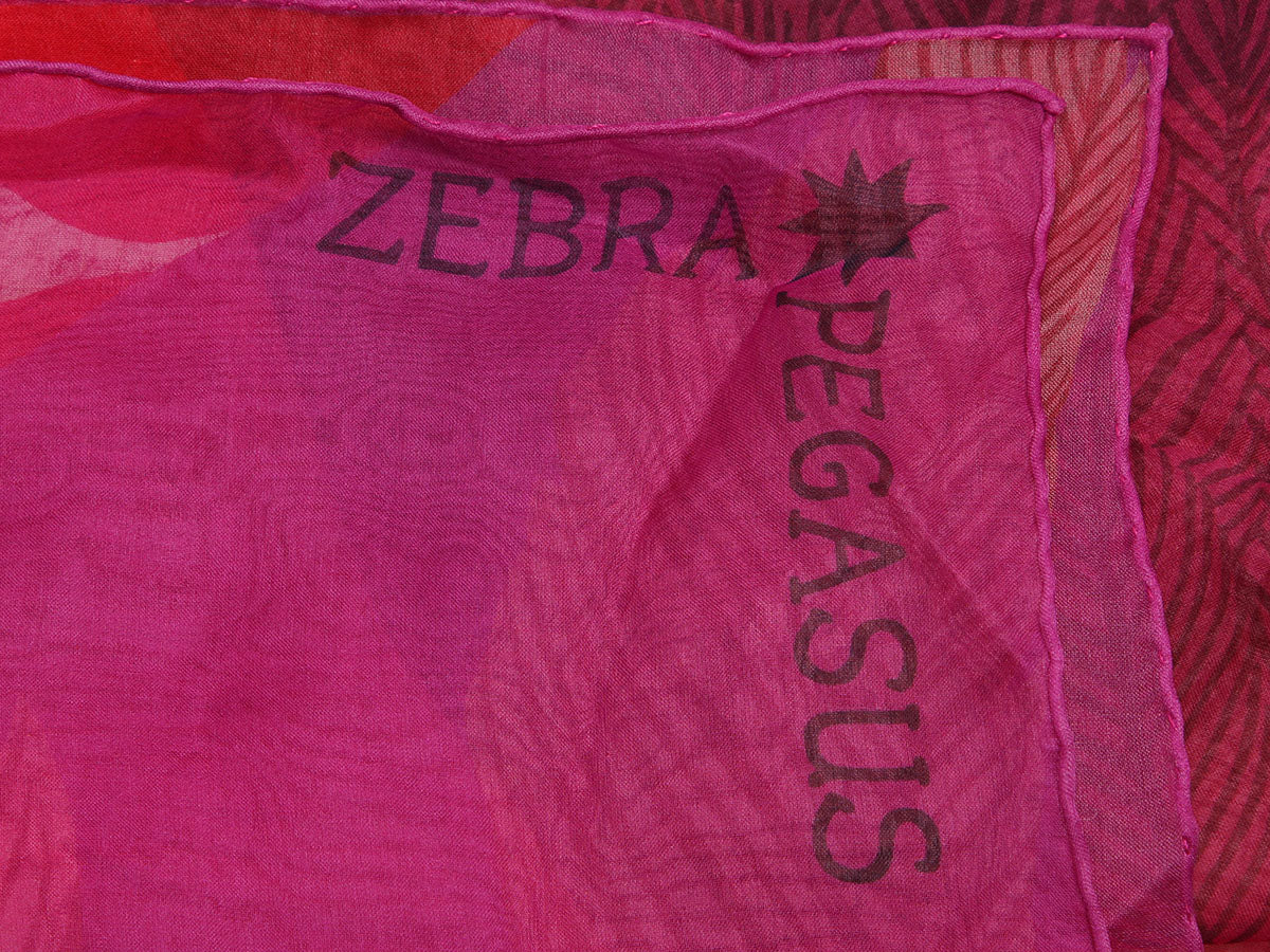Hermès Zebra Pegasus Mousseline Shawl 140cm - Image 2